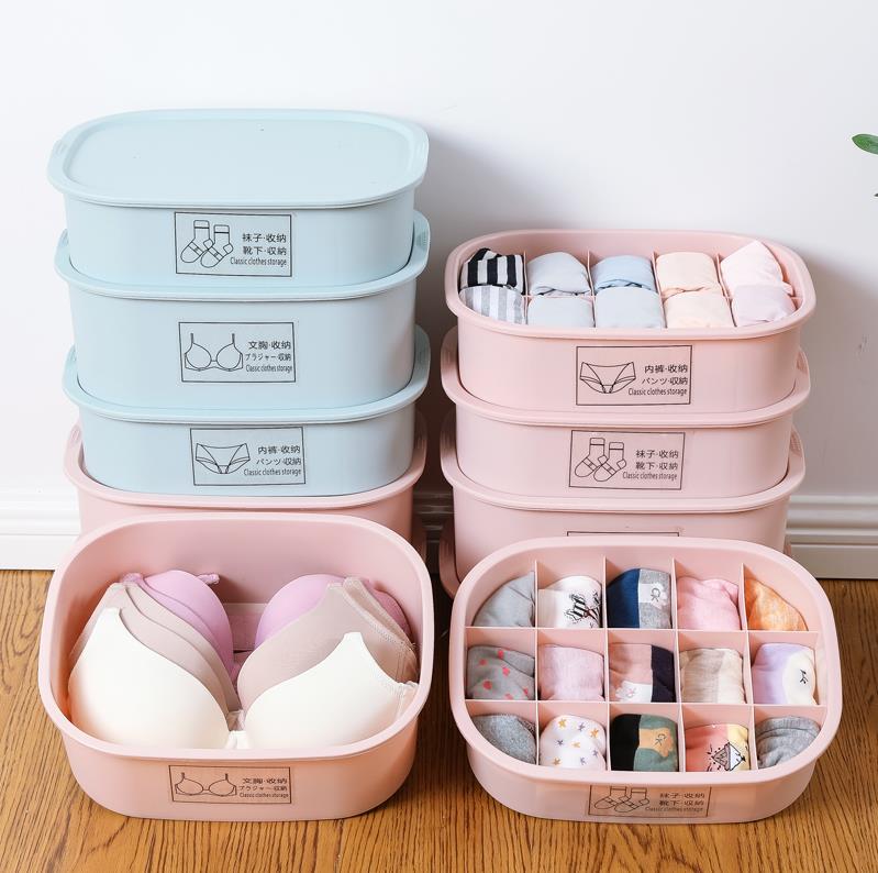 Home Plastic Storage Underwear Briefs Containing box Dogs with lid containing box placement Two-in-one-son collection box