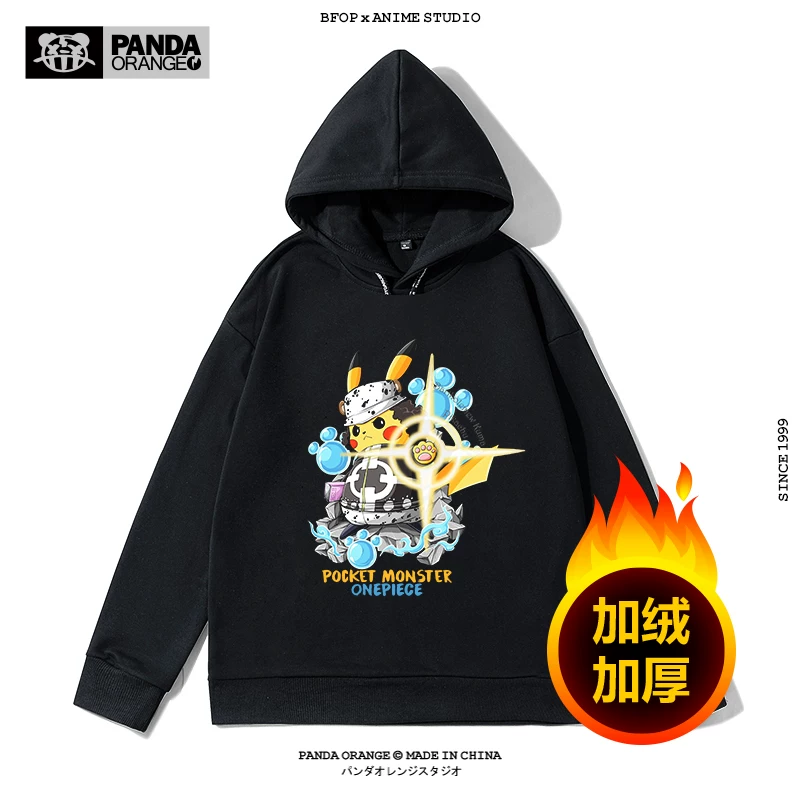 Свитер One Piece ко-брендированный Pokémon Animation Pikachu забавный креативный принт медведь шторм-царь одежда