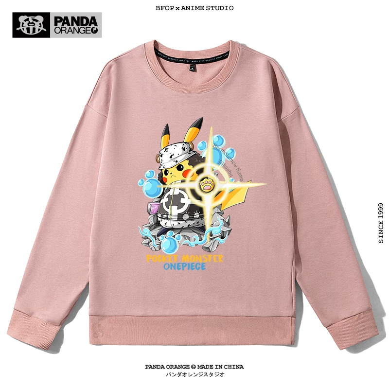 Свитер One Piece ко-брендированный Pokémon Animation Pikachu забавный креативный принт медведь шторм-царь одежда