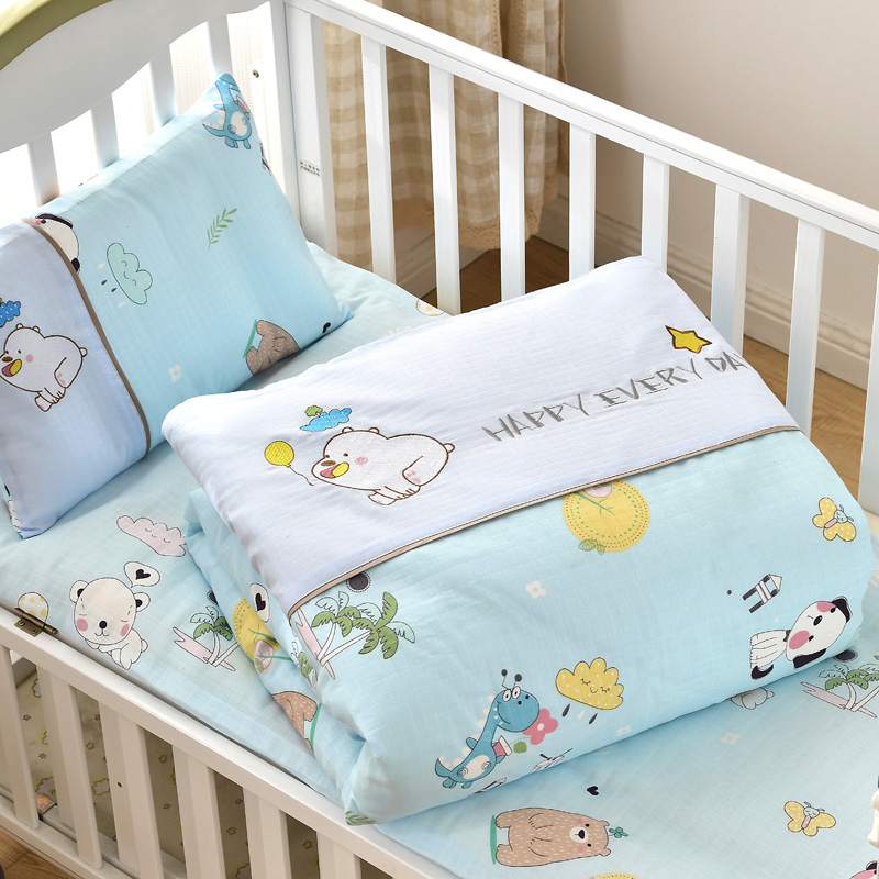 Kindergarten quilt three pieces of pure cotton A baby enter garden bedding nursery quilt bedding six pieces customized