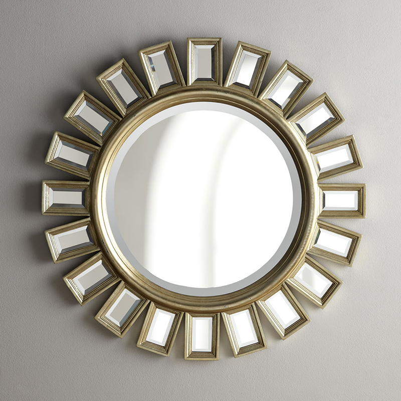 Crown Tripod Custom Gear Mirror Eurostyle Industrial Wind Wall Decoration Living Room Corridor Genguan Wall Hanging Mirror Creative Mirror