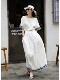A Very Beautiful Spring Outfit, a Complete Set with a Goddess-Like Style, High-End, Elegant and Appropriate, White Linen Embroidered Suit Dress