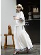 A Very Beautiful Spring Outfit, a Complete Set with a Goddess-Like Style, High-End, Elegant and Appropriate, White Linen Embroidered Suit Dress