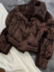 Brown down Jacket for Women, New Spring Style, Petite Size, Super Stylish, High-End Feel, Thickened and Warm, Short Coat