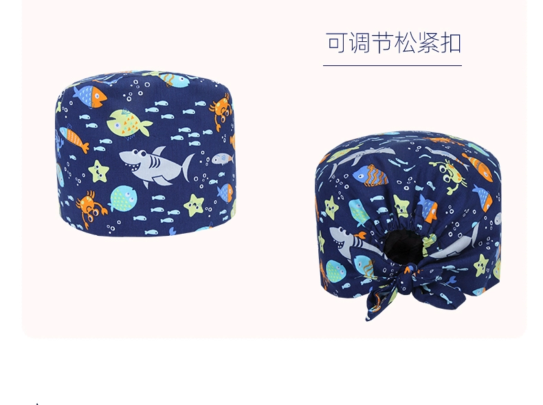 Miruman cotton nguyên chất in hình mũ phẫu thuật nữ bác sĩ y tá làm việc mũ phòng thí nghiệm mũ nam đầu bếp mũ giam nón mũ phòng sạch chống tĩnh điện