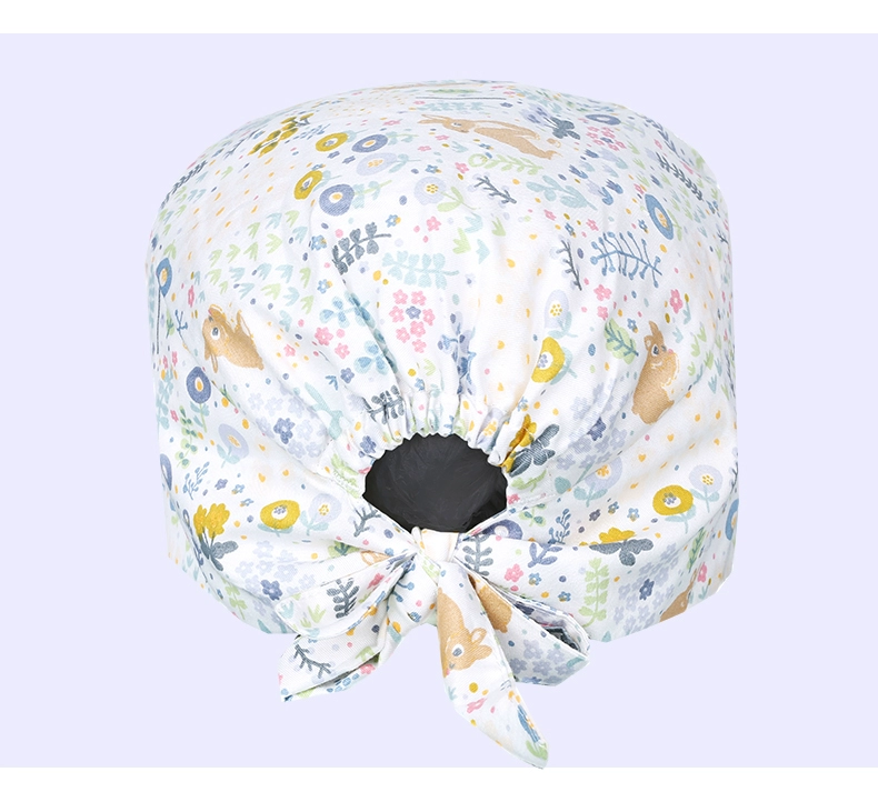 Mũ phẫu thuật Miruman nữ cotton nguyên chất y tá phòng phẫu thuật mũ đặc biệt bác sĩ làm việc mũ tròn nam khăn xếp hoa nhỏ mũ mũ phòng sạch chống tĩnh điện