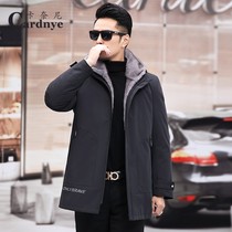 Parker clothing mens whole mink mink hair liner fur one-piece coat Leather grass Nick coat thickened warm winter section