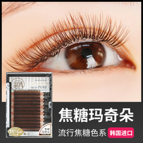 Eyes Caramel full color brown eyelashes to blossom and natural grafting lashes