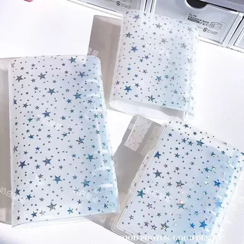 Milky White Star M5 Loose-Leaf Notebook A7 Planner A6 Half Card Life Four-Grid Storage