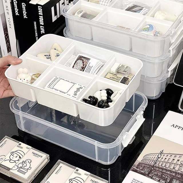 Children's Small Parts Assembly and Sorting Box, Puzzle Storage Box, Lego Toy Building Block Classification Box, Transparent