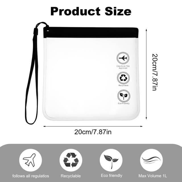 Eva Lanyard Transparent Travel Sealed Waterproof Toiletry Bag Travel Bag Cleaning Storage Bag Logo