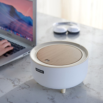 Desktop mini trash can with lid Girl small living room table Dormitory small cute home bedroom bed small