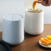 Nordic simple cute desktop trash can small with lid Living room table Creative mini bedroom countertop dining table