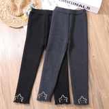Утепленные леггинсы, детские серые зимние штаны, в западном стиле