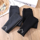 Утепленные леггинсы, детские серые зимние штаны, в западном стиле