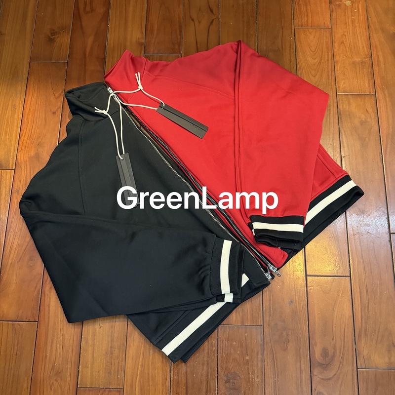 [in Stock] Green Light Independent High Street Style Season 5 5Th Black and Red Two-Tone Coach Jacket Stand Collar Coat