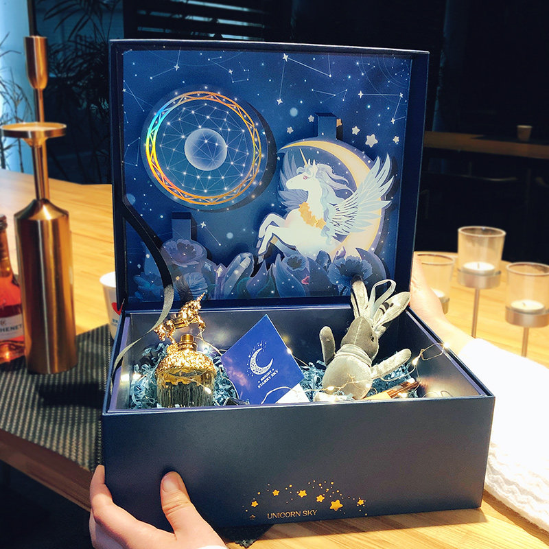 Gift Packaging Box Ins Wind Birthday Gift Box Empty Box Upscale Lipstick Gift Box Send Girlfriend Bestie Gift Box