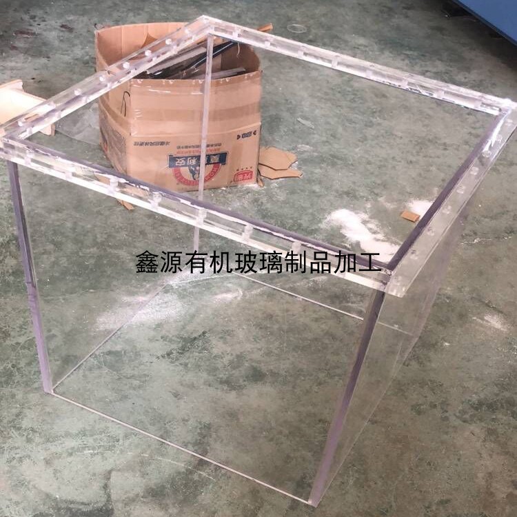 Transparent organic glass square sink organic glass water treatment case square acrylic to image processing
