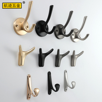 Golden Nordic Wall Cabinet Shoes Cabinet Cloak Hood Hook American Black Genguan Metal Single Hook Creative Fitting Room Hanging Hook