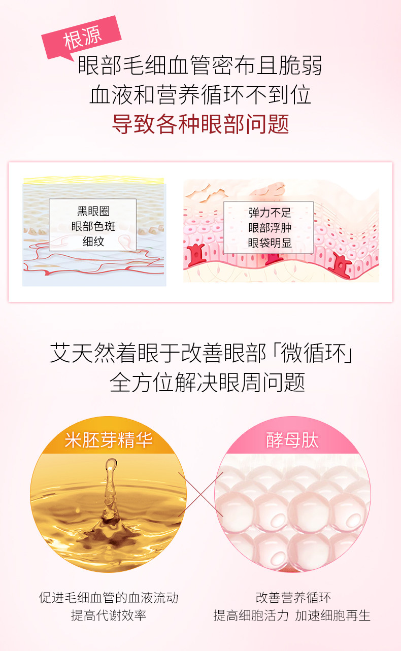 日本直邮 艾天然attenir无添加全效眼霜15g 眼部保湿紧致淡化细纹美容液 亚米