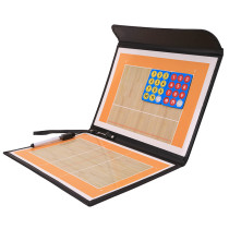 Volleyball leather folding tactical board magnetic pen with wiper teaching board tri-fold womens volleyball tactical table sand table