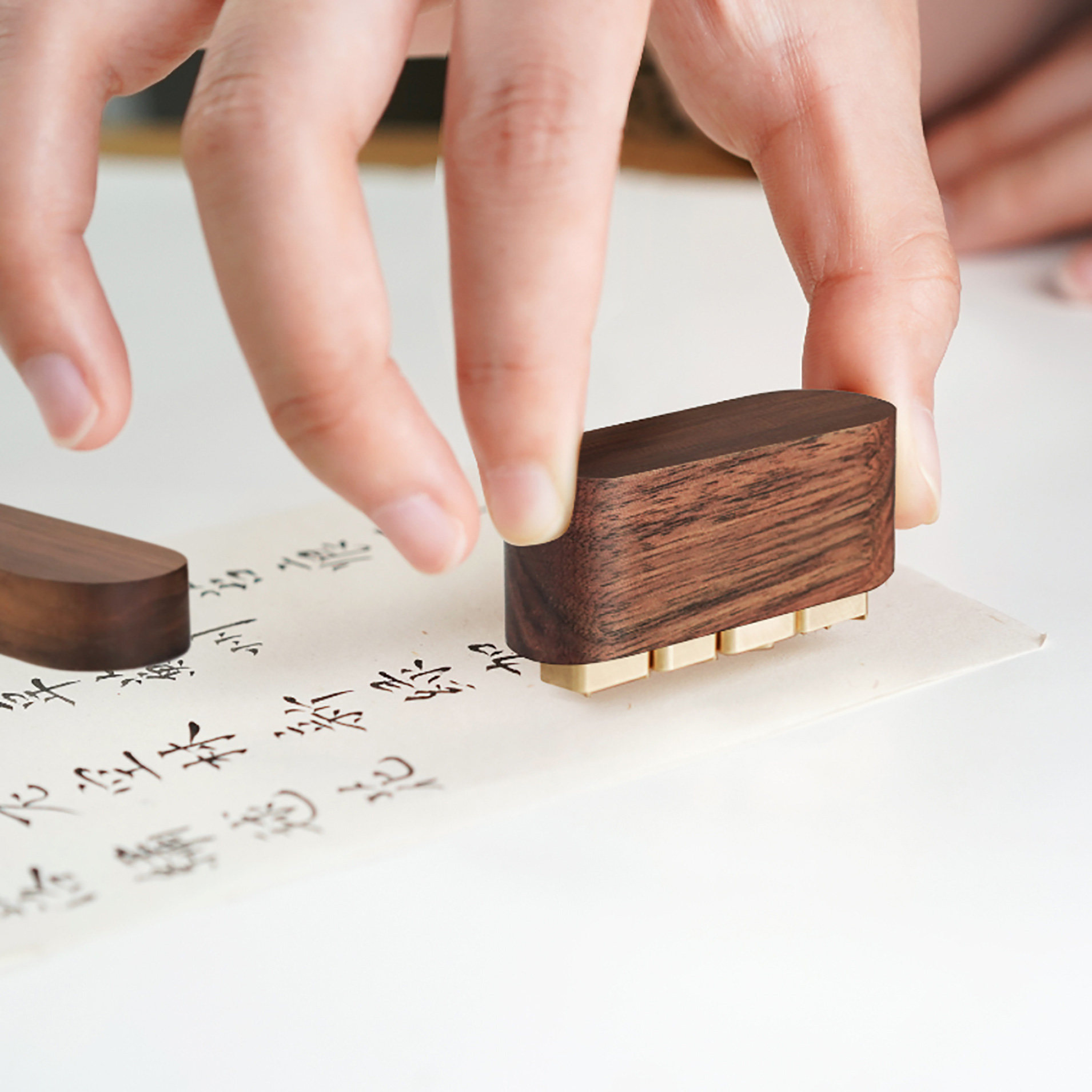 Slow material first See-Private Custom Brass Hostages Live Word Seal Box Calligraphy Signature Ventron products Birthday Gift Seal