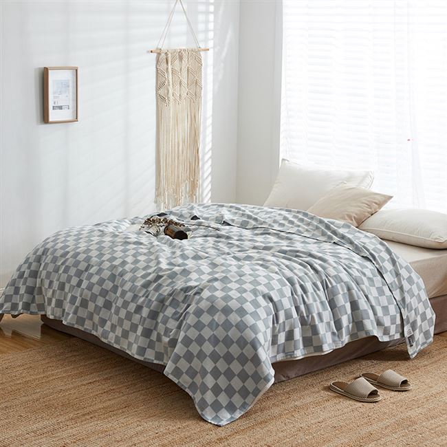 Khăn bông được in Bắc Âu đơn tua rua đôi sáu lớp gạc chăn sofa ngủ trưa chăn thường đan chăn - Ném / Chăn gia chan long cuu