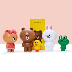 Домашний ежедневный набор 瑞幸咖啡&line friends盲盒随机公仔套装玩偶创意礼品生日礼物