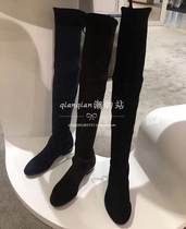 Hong Kong sw5050 over-the-knee boots leather elastic boots long womens boots thin leg straps thick heel high boots