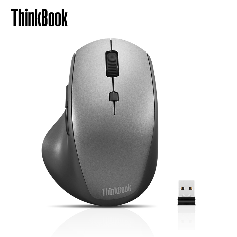 Lenovo ThinkBook Multimedia ergonomic wireless mouse with finger-grip comfort reduced fatigue 4Y50V81591