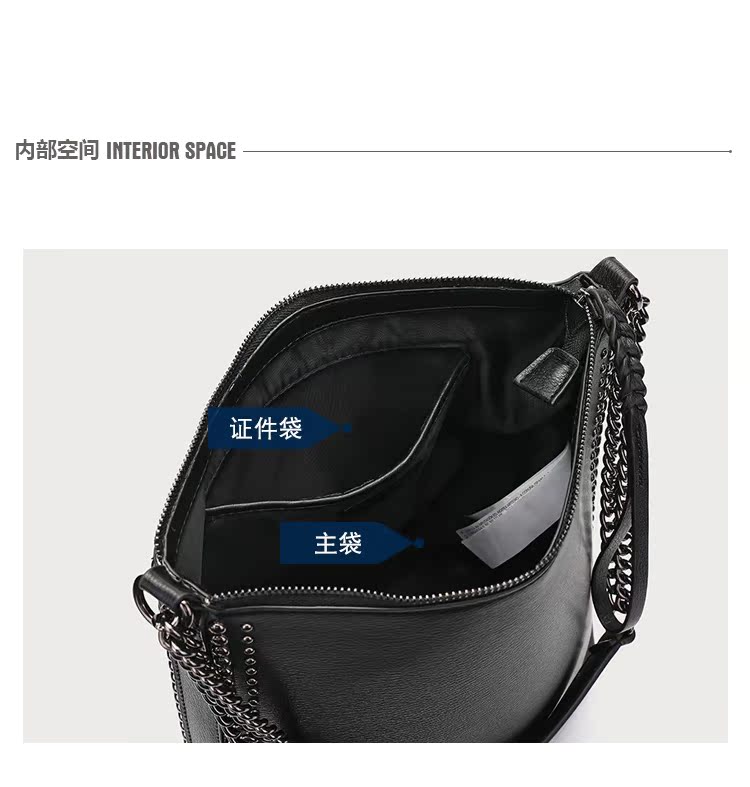 芬 2019 túi xách nữ retro túi lớn bằng da mềm đinh tán dung lượng lớn túi tote vai túi đeo vai Túi Messenger - Túi xách nữ túi gucci nữ