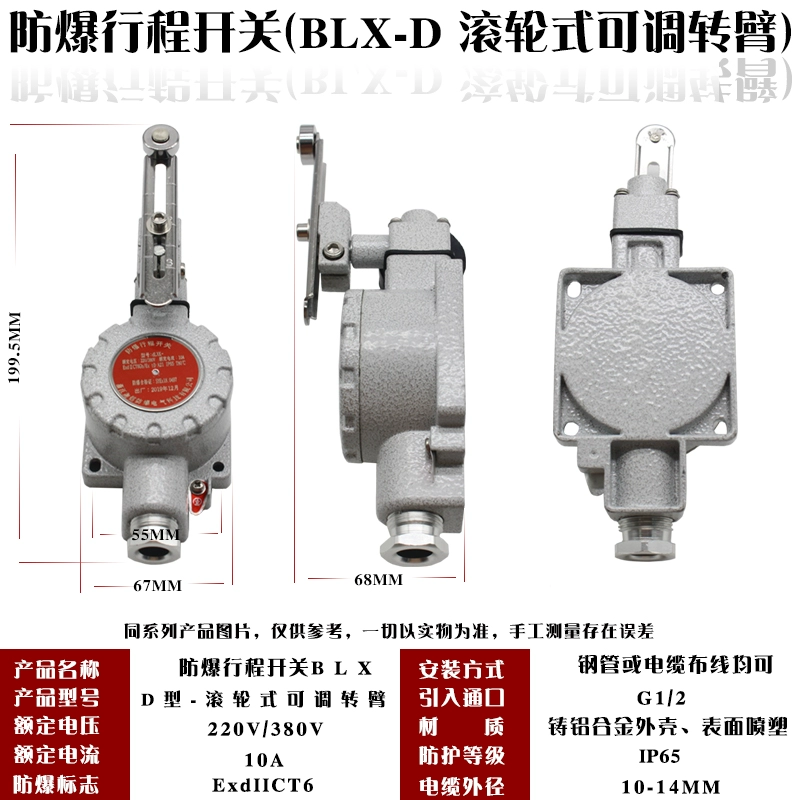 Công tắc hành trình chống cháy nổ công tắc điều khiển BLX5-công tắc chân chống cháy nổ công tắc khởi động IIB công tắc giới hạn IIC mạch thuận nghịch dùng công tắc hành trình công tắc hành trình 8108 Công tắc hành trình