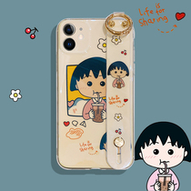 Japanese ins cartoon milk tea meatballs for Apple 11 mobile phone case 8Plus wristband se2 blue soft shell X XR girl heart 11promax cute i7plus