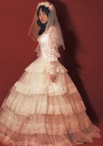 Qinghe antique wedding dress Lace wedding dress heavy industry ancient melaleuca temperament travel shooting personality heavy industry meat toast service