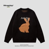 Зимний красный трикотажный свитер для влюбленных для отдыха, мужской оберег на день рождения, год кролика, простой и элегантный дизайн, свободный крой