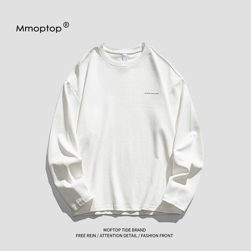MMOPTOP Демисезонный белый цветной свитшот для влюбленных, приятный телу лонгслив, оверсайз