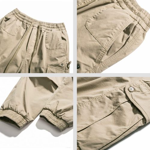 Мужские летние брендовые трендовые штаны для отдыха, свободный крой, в корейском стиле