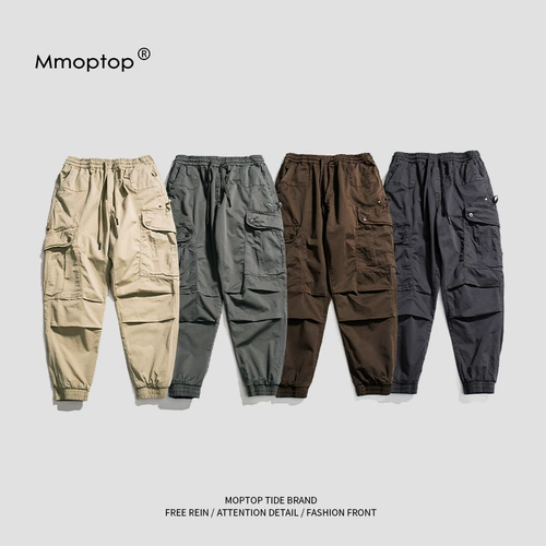Мужские летние брендовые трендовые штаны для отдыха, свободный крой, в корейском стиле