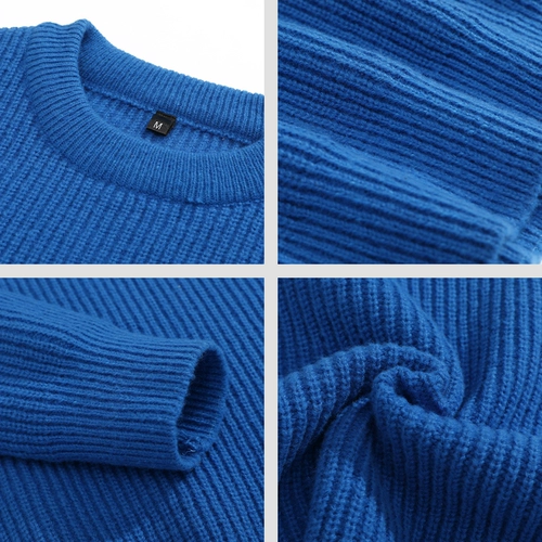 Мужской ретро свитер для влюбленных, демисезонное трикотажное термобелье, свободный крой