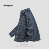 Демисезонная мужская брендовая рубашка, джинсовая куртка, оверсайз