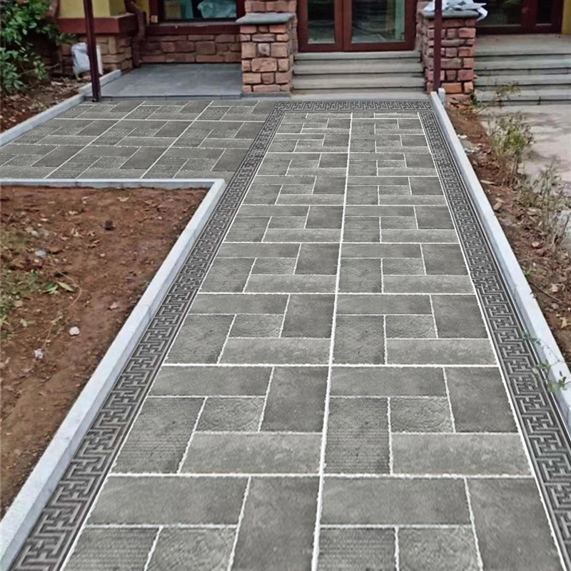 Gray Chinese courtyard floor tiles outdoor terrace anti - tile retro - Villa garden garden anti - skid cement tiles 60