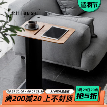 North Shed bedside table computer solid wood home writing square table living room C type sofa edge a few Nordic sloth small table