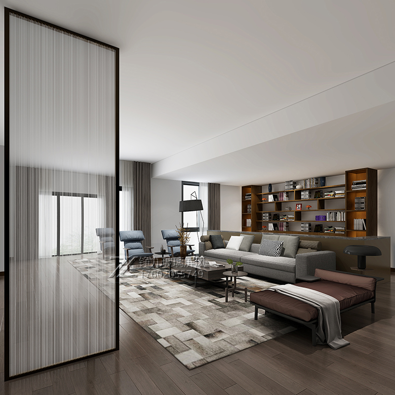 Extremely Simple Clip Wire Clip Glued Glass Screen Partition Clip Silk Living Room Genguan Dry And Wet Separation Light Lavish Modern Minima Shade