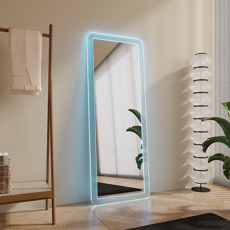 Internet-Famous Acrylic Full-Length Mirror with Led Smart Light for Home Use, Simple Wall-Mounted or Floor-Standing Fitting Mirror