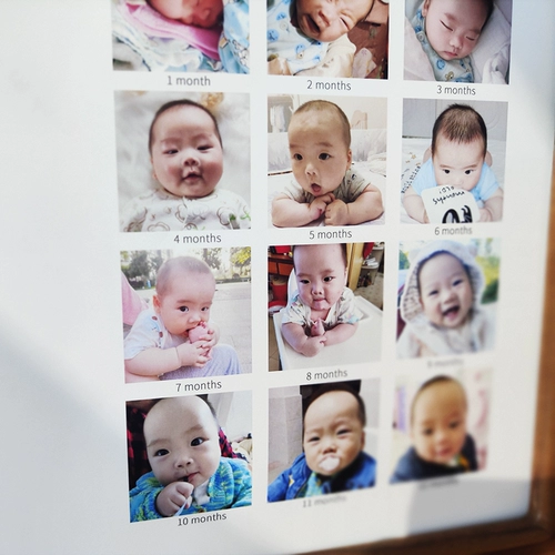 Детские отпечатки рук и ног, памятная фоторамка, солнечный свет, настенная фотография из натурального дерева