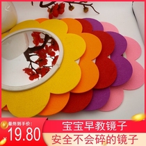 Acrylic Mirror Safety Plastic Mirror Baby Baby Mirror Hook Mirror Round Corner Not Cut Hand Cognitive Mirror