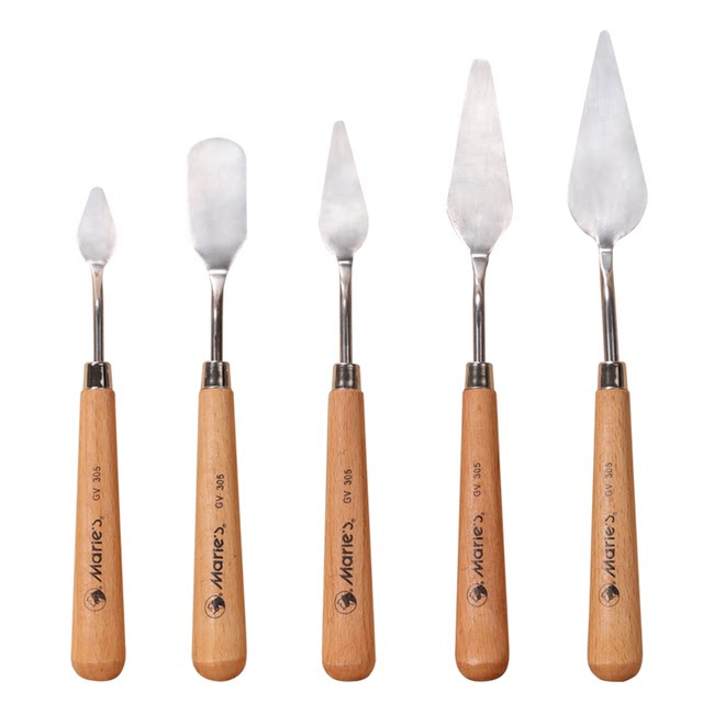 Marley Oil Painting Knife Soft/Neutral Gouache Paint Pick Knife Acrylic Scraper Tool Small Sharp Knife Art Supplies Palette Knife Texture Knife Painting Materials Professional Full Set of Painting Oil Pastels