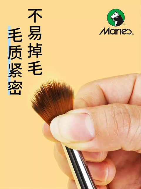 Marley Brand Nylon Watercolor Brush Set, Beginner Watercolor Brushes, Calligraphy Brushes, Art Students, Children, Primary and Secondary School Students, Hand-Painted Gouache, Acrylic, Oil Paint, Professional Use, Round Tip, Pointed Tip, Flat Tip