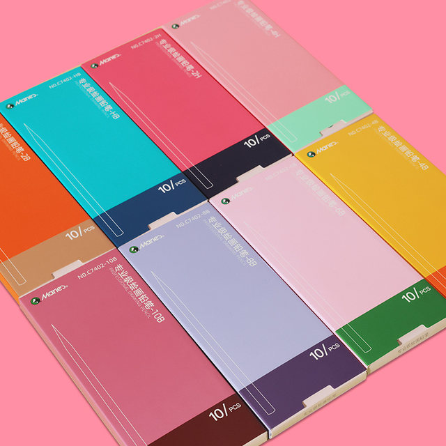 Marley Brand Professional-Grade Drawing Sketch Pencils, Pack of 10, Special for Art Students, 2H 4H 2B 4B 6B 8B 10B Charcoal Pencils, Suitable for Students, 2B for Exams, Postgraduate Entrance Exams, Writing, Art Exams, and Art Exams