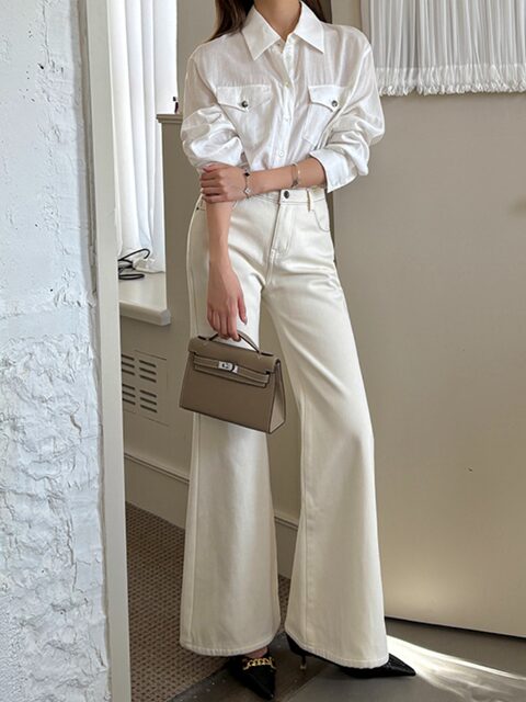 2025 autumn and winter new design jeans women's velvet bootcut pants high waist slim temperament versatile long pants